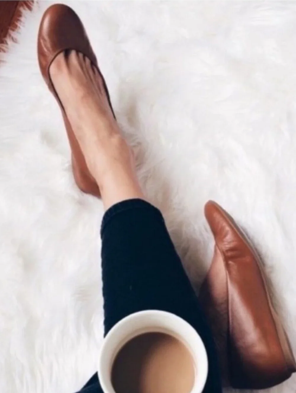 J. Crew Cece Ballet Flat Leather Burnt Sienna Women's 10